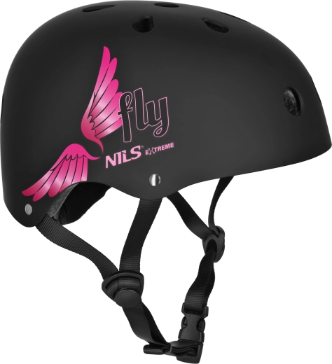 Casco per bici e pattini NILS Extreme MTW001 Fly – nero opaco – XS (48-52 cm)