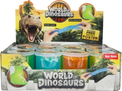 Slime con scheletro di dinosauro – gioco sensoriale per bambini