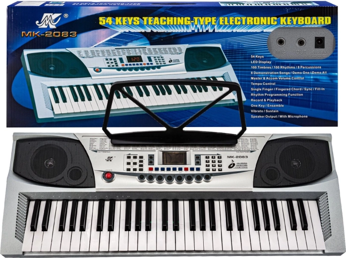Tastiera elettronica per bambini con 54 tasti, 100 ritmi e microfono