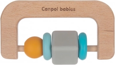 Canpol babies massaggiagengive in legno e silicone