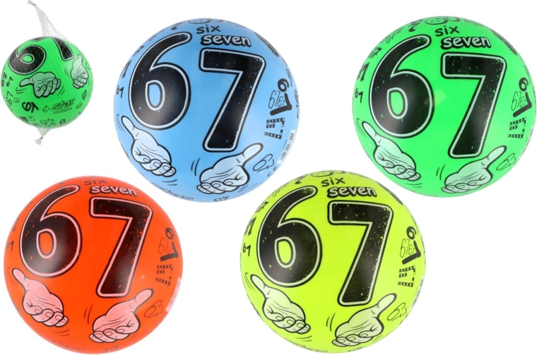 Palla Six Seven con numeri, 23 cm - 1 pezzo