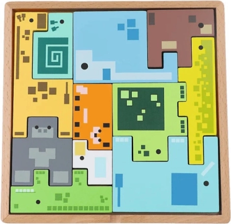 TREFL puzzle in legno – rompicapo Pixel Gang