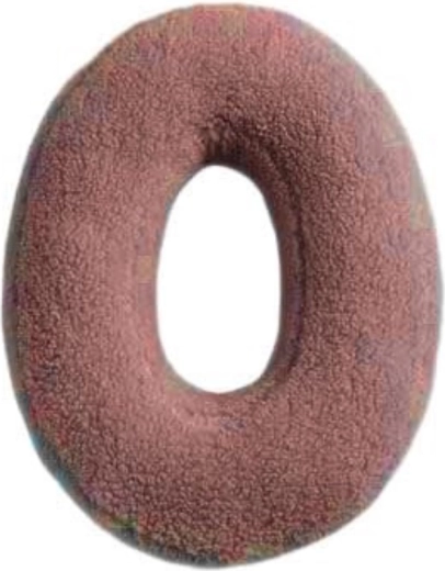 Mealini lettera di peluche O rosa - 1 pezzo