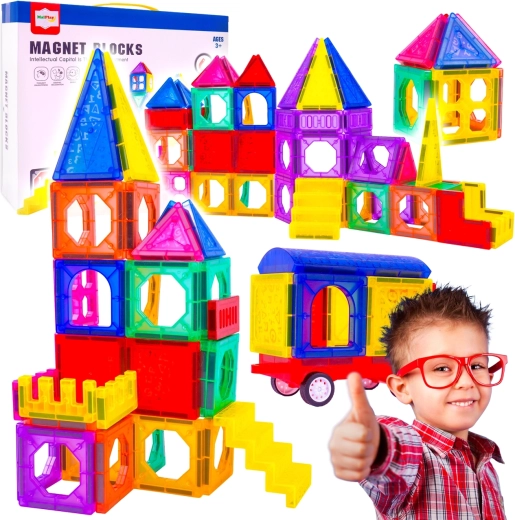 Set di costruzioni magnetiche 3D – 110 pezzi