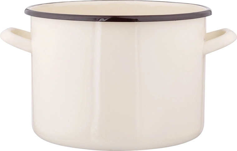Pentola smaltata Silesia 7,5 l crema 24 cm