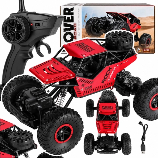 Auto fuoristrada radiocomandata 4x4 1:16 rossa