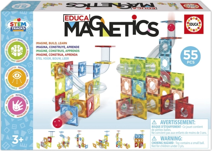 Educa Magnetics STEM pista magnetica per biglie 55 pezzi