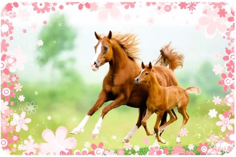 Tovaglietta da tavolo con motivo a cavallo