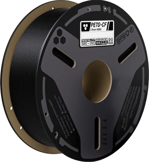 Filamento Elegoo PETG-CF con fibre di carbonio nero 0,5 kg