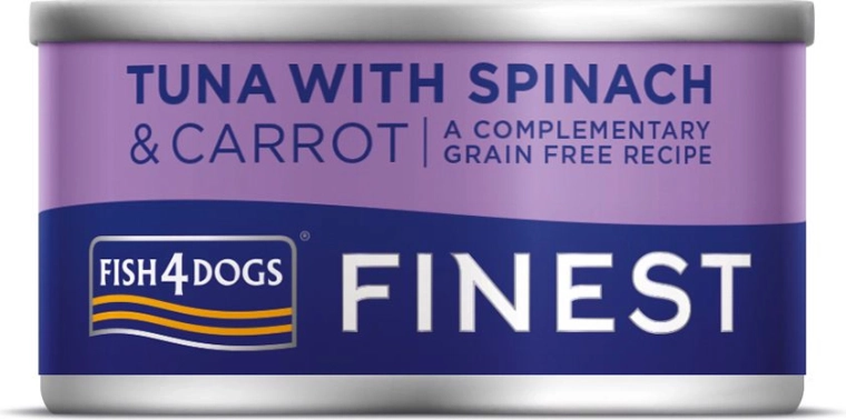 Cibo umido per cani tonno con carote e spinaci 85 g