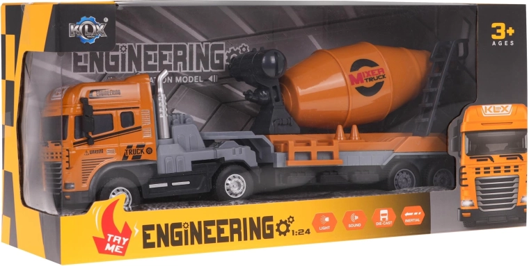 Camion da cantiere – betoniera con luci e suoni 1:24