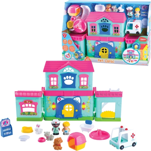 PlayGo clinica per animali a batterie, 16 pezzi