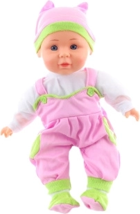 Bambola neonata con corpo morbido e suoni, pantaloncini rosa