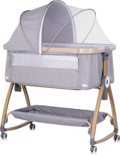 Chipolino Charisma culla affiancabile premium 2in1 platinum wood
