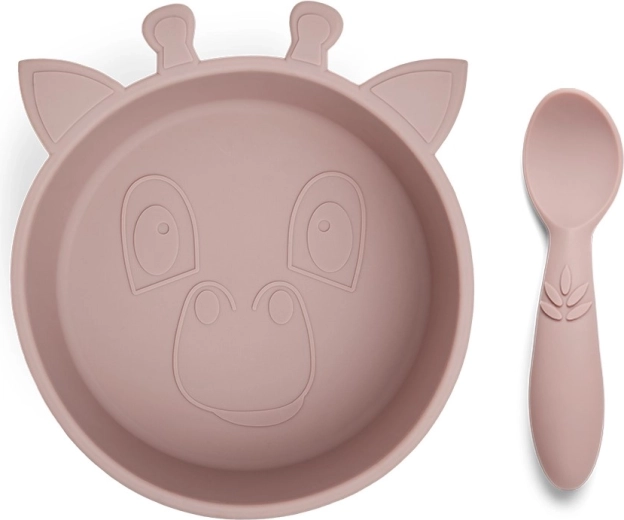 NuuRoo Elia set pappa in silicone woodrose