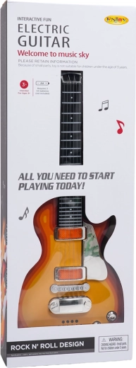 Chitarra elettrica per bambini con cuffie e microfono – Rosso