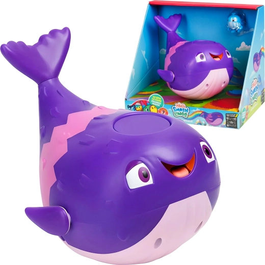 Set Piñata Smashlings con balena arcobaleno viola e 4 figurine