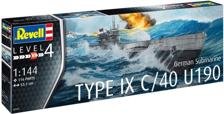 Modello in plastica del sottomarino tedesco T.IX C/40 1/144