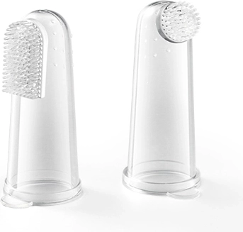 Set di spazzolini in silicone da dito BABYONO, 2 pz, 0m+