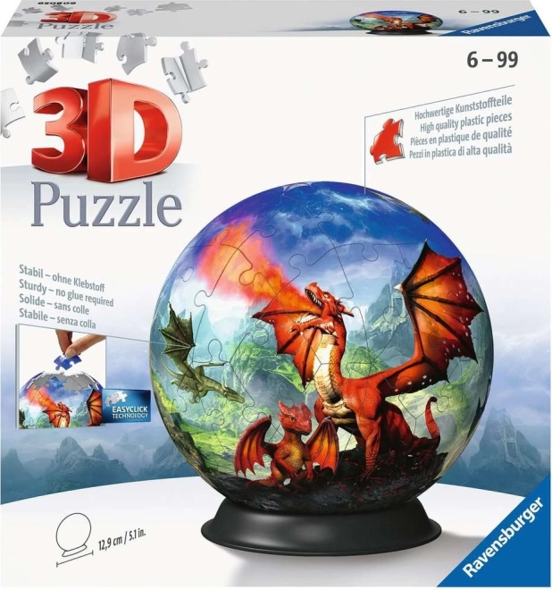 Ravensburger 3D Puzzleball Drago Mistico 73 Pezzi