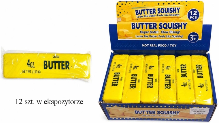 Giochino antistress sensoriale da schiacciare, butter (burro) giallo - 1 pezzo