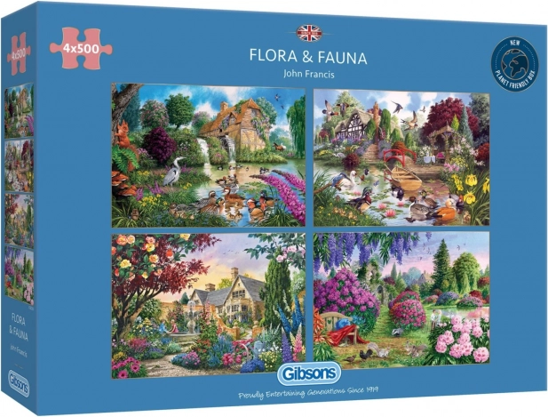 Gibsons Puzzle Flora e Fauna 4x500 pezzi