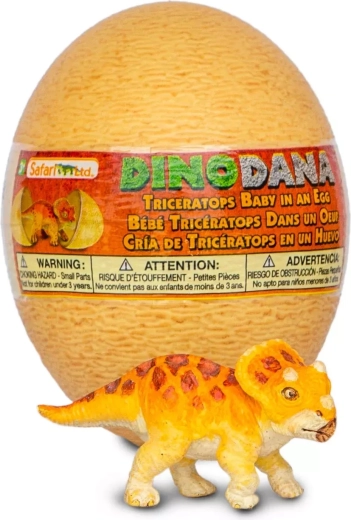 Safari Ltd. statuina di triceratopo cucciolo con uovo con realtà aumentata