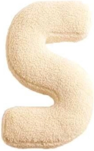 Lettera di peluche Mealini color crema - 1 pezzo