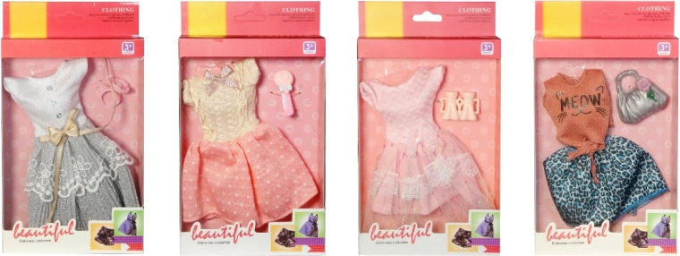 Abitino per bambola tipo Barbie con accessori