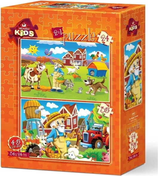 Puzzle Contadino Felice 24 + 35 pezzi