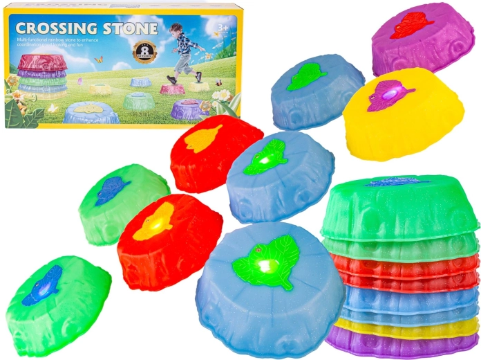 Pietre di equilibrio luminose – percorso sensoriale per bambini (8 pz)