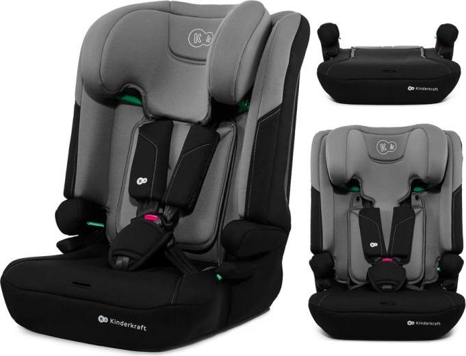 Kinderkraft seggiolino auto I-Comfy i-Size, 76–150 cm, grigio scuro