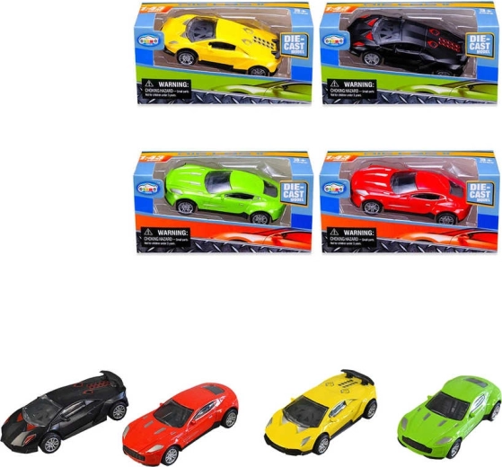 Macchinina da corsa in metallo con carica a retromarcia 1:43 - 1 pezzo