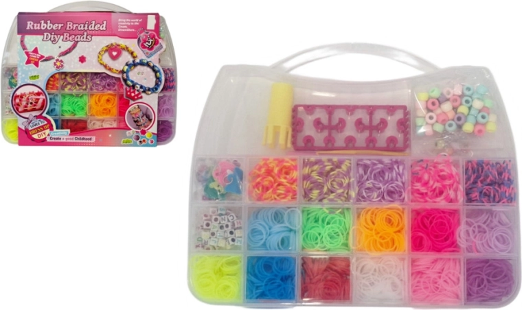 Kit creativo per realizzare braccialetti con elastici
