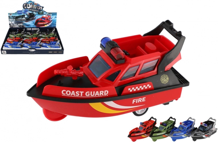 Gommone di salvataggio in plastica con meccanismo a inerzia 14 cm