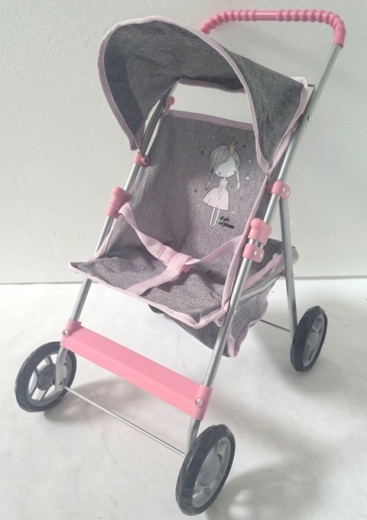 Passeggino per bambole Little Princess Grey