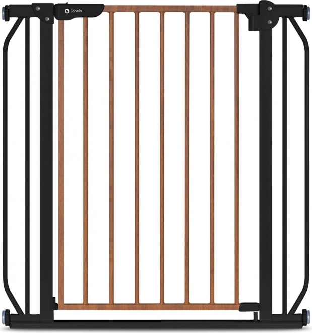 Cancello di sicurezza per bambini LIONELO Truus Slim Black Carbon Natural