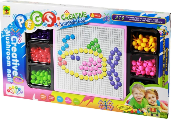 Mosaico colorato con piolini 210 pz