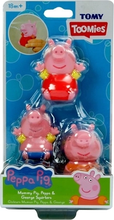 TOMY statuine da bagno Peppa Pig (3 pz)