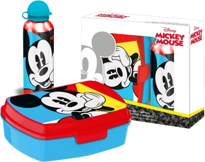 Set pranzo con box e bottiglia in metallo MICKEY MOUSE – set per bambini
