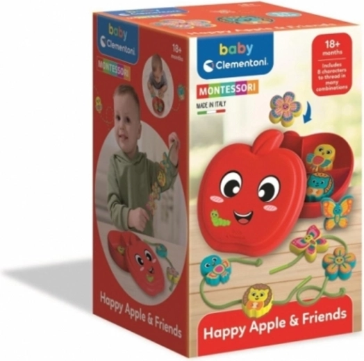 Mela e amici – gioco di infilatura ispirato al metodo Montessori