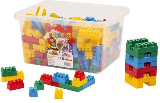 Mattoncini in una piccola scatola di plastica – set da 300 pezzi
