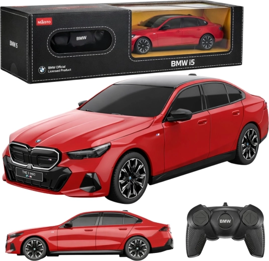 BMW i5 RC auto 1:24 rosso RASTAR