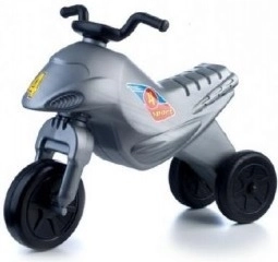 Triciclo senza pedali Super Bike, argento, 44 cm