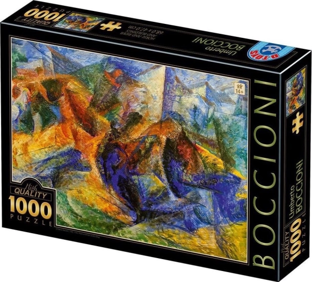 Puzzle Cavallo, cavaliere e edifici 1000 pezzi