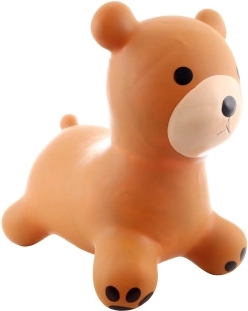 Cavallino saltatore orsetto per bambini con pompettina