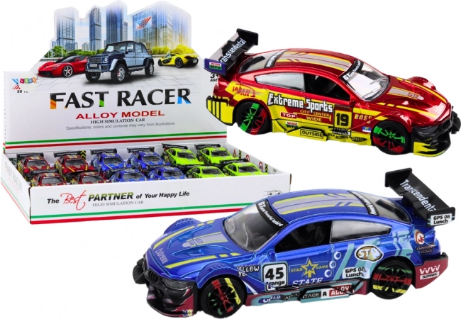 Auto sportivo in metallo in scala 1:36