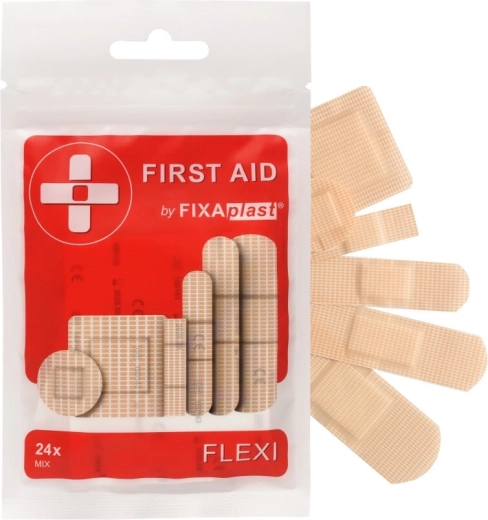 Cerotti elastici Fixaplast First Aid Flexi Mix 24 pz