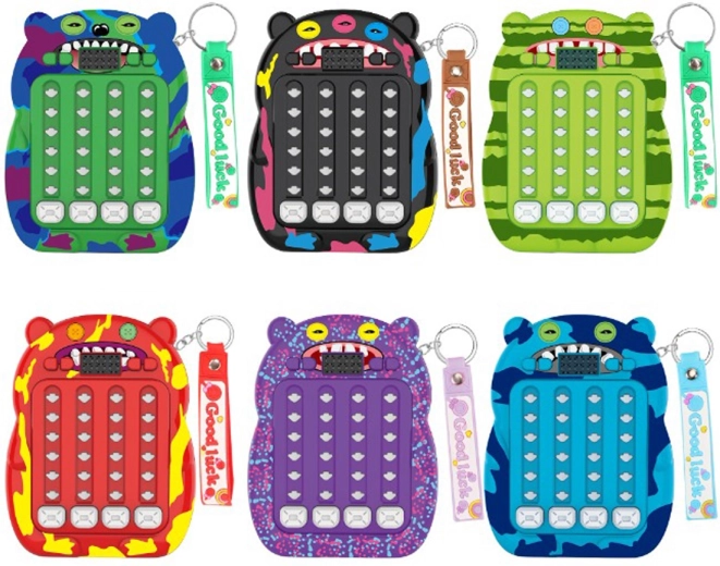 Gioco ritmico tascabile per allenare reazione e ritmo – mostriciattolo (più varianti)