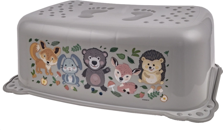 Maltex sgabello con superficie antiscivolo The Nature Buddies Orso, grigio
